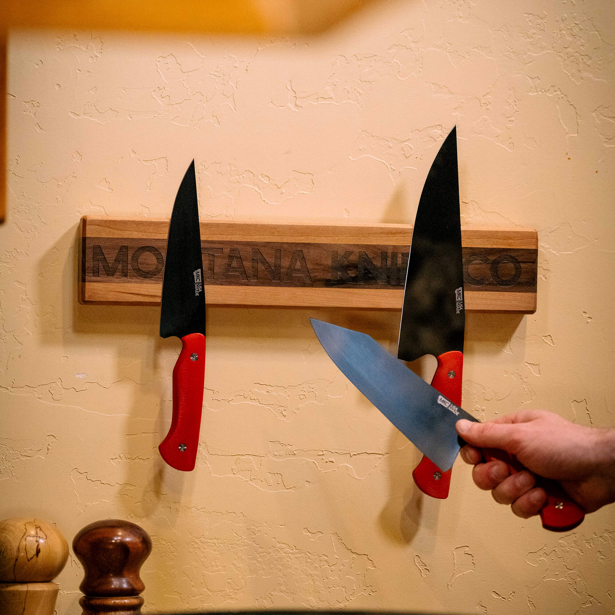 MKC CULINARY SMALL KNIFE HANG - DARK WOOD FINISH